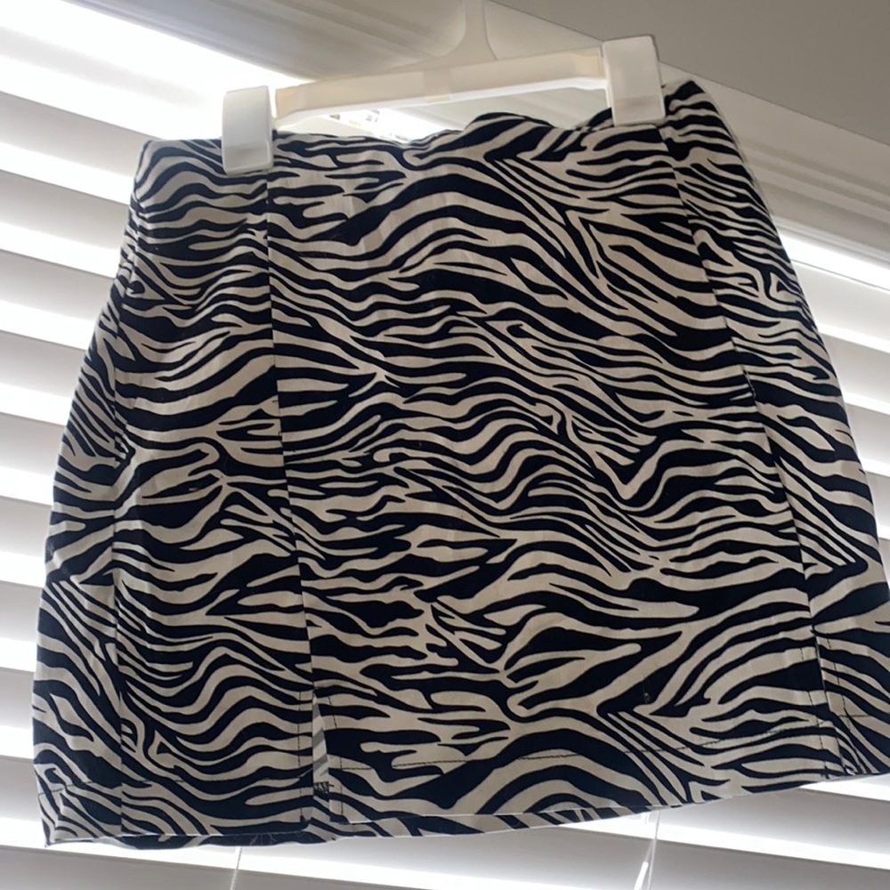Zebra Print mini skirt lightly used